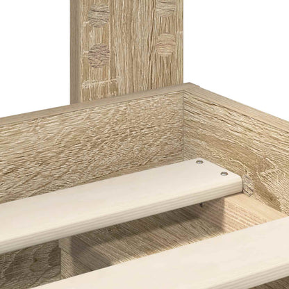 Bettrahmen Sonoma-Eiche 90 x 200 cm Massives Kiefernholz