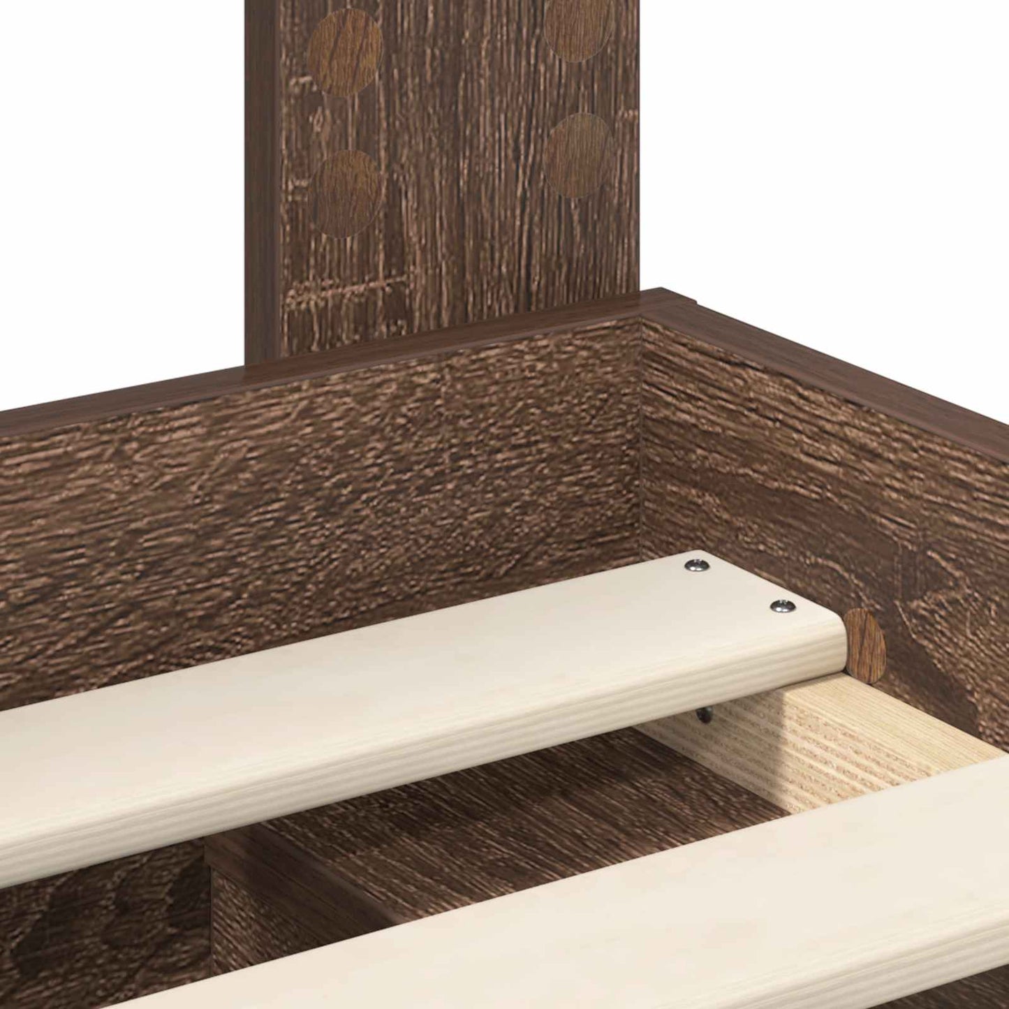 vidaXL Bettrahmen Braun Eichen-Optik 90 x 200 cm Massives Kiefernholz
