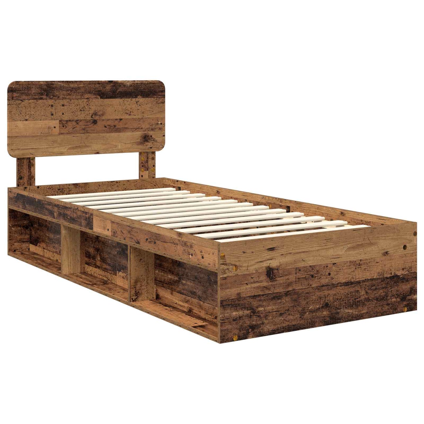 vidaXL Bettrahmen Altholz 90 x 200 cm Massives Kiefernholz