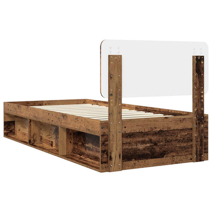 vidaXL Bettrahmen Altholz 90 x 200 cm Massives Kiefernholz