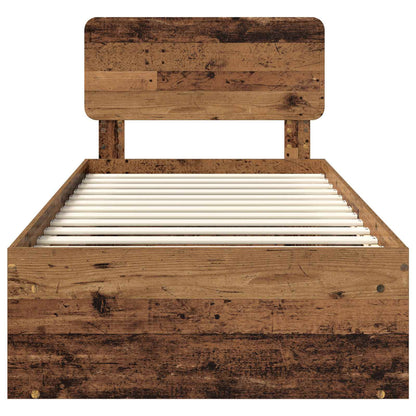 vidaXL Bettrahmen Altholz 75 x 190 cm Massives Kiefernholz