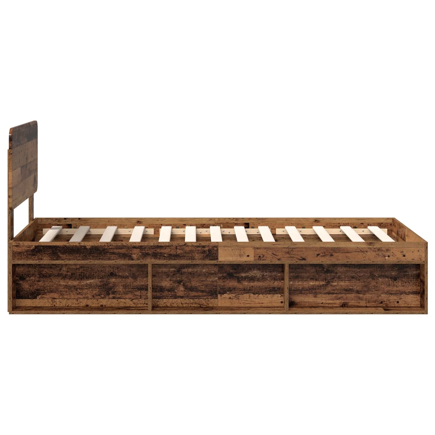 vidaXL Bettrahmen Altholz 75 x 190 cm Massives Kiefernholz