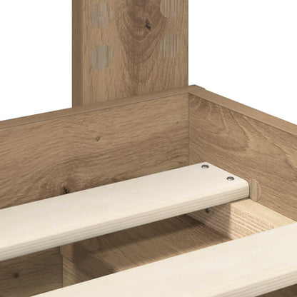 vidaXL Cadre de lit Artisanat Chêne 75 x 190 cm Bois de pin massif