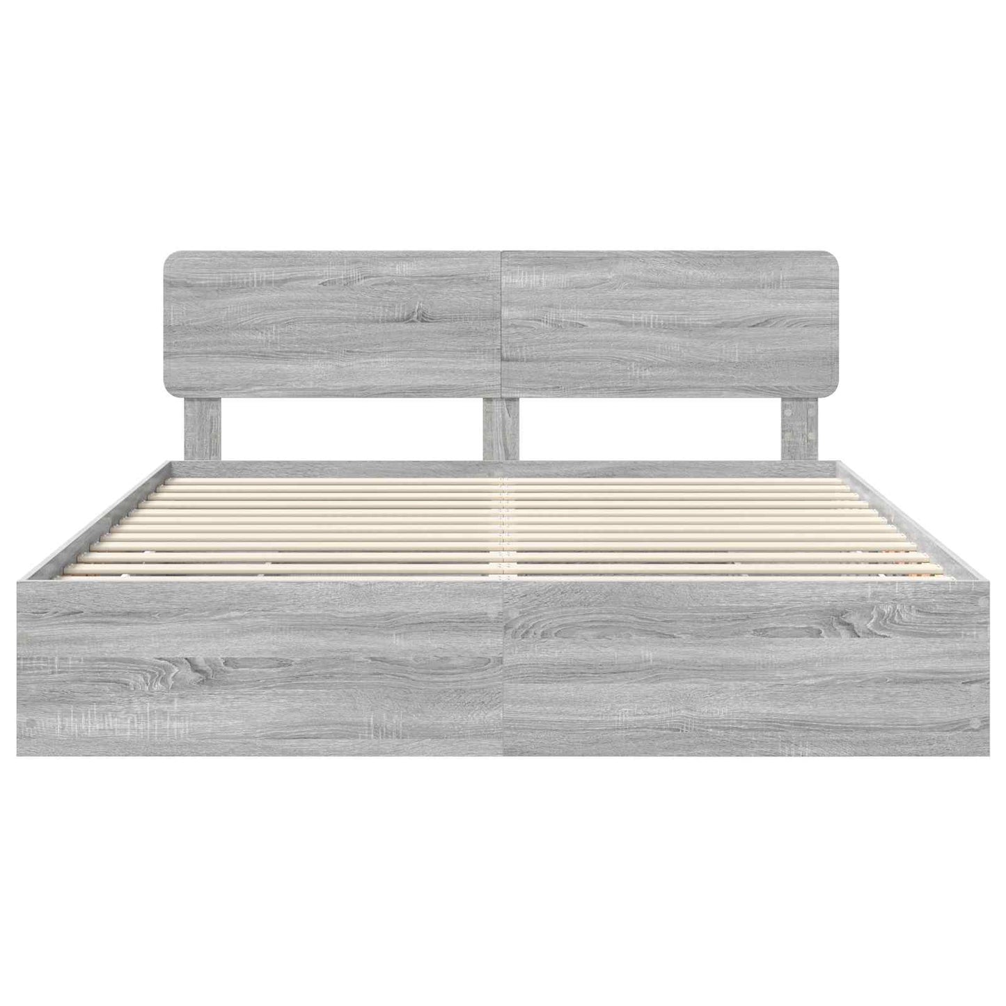 vidaXL Bettrahmen Graues Sonoma 200 x 200 cm Ingenieurs Holz