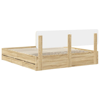 vidaXL Bettrahmen Sonoma-Eiche 180 x 200 cm Ingenieurs Holz