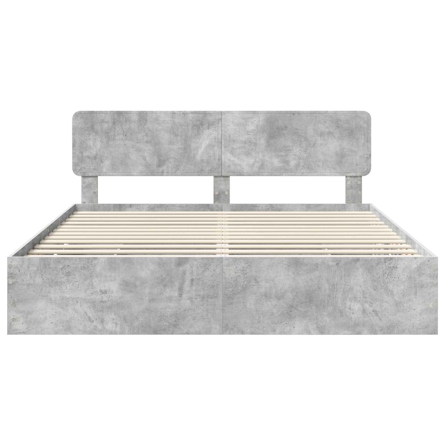 vidaXL Cadre de lit avec tête de lit Gris Ciment 180 x 200 cm Bois d'ingénierie