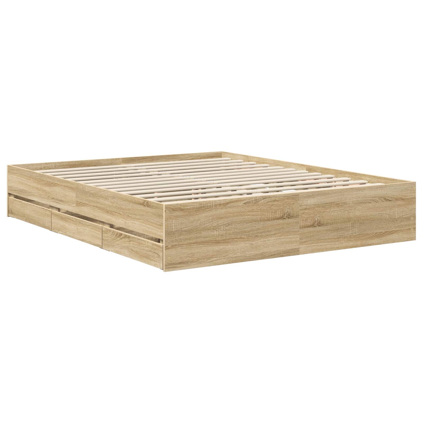 vidaXL Bettrahmen Sonoma-Eiche 160 x 200 cm Ingenieurs Holz