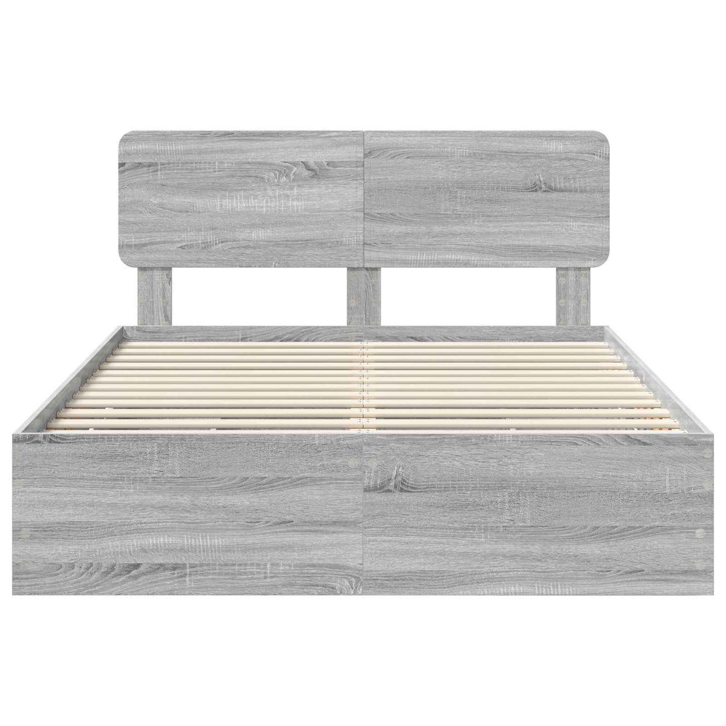 vidaXL Bettrahmen Graues Sonoma 160 x 200 cm Ingenieurs Holz