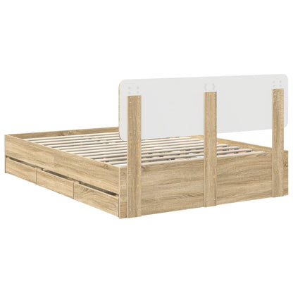 vidaXL Bettrahmen Sonoma-Eiche 140 x 200 cm Ingenieurs Holz