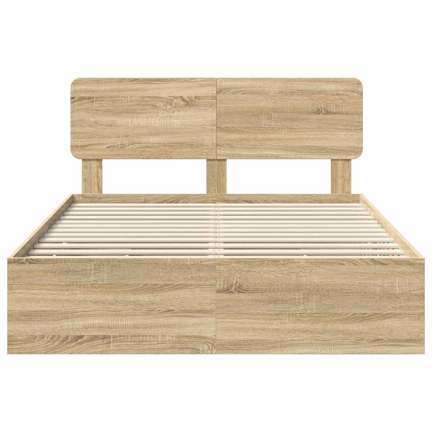 vidaXL Bettrahmen Sonoma-Eiche 140 x 200 cm Ingenieurs Holz