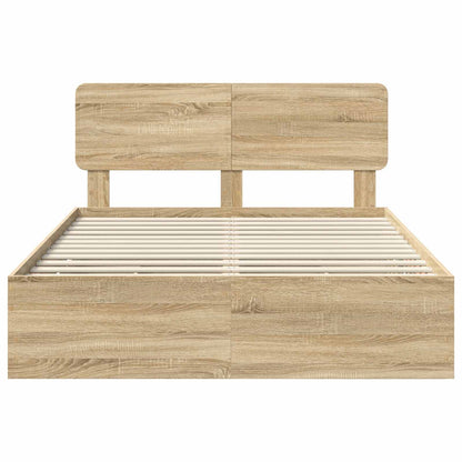 vidaXL Bettrahmen Sonoma-Eiche 140 x 200 cm Ingenieurs Holz