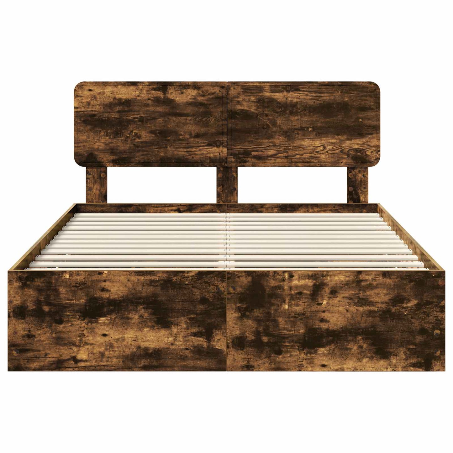 vidaXL Bettrahmen Geräucherte Eiche 140 x 200 cm Ingenieurs Holz