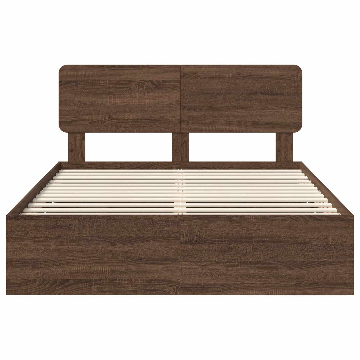 vidaXL Cadre de lit aspect chêne marron 140x200 cm Bois d'ingénierie