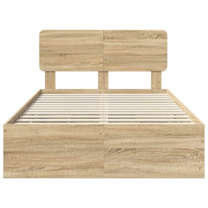 vidaXL Cadre de lit chêne Sonoma 120 x 190 cm Bois d'ingénierie