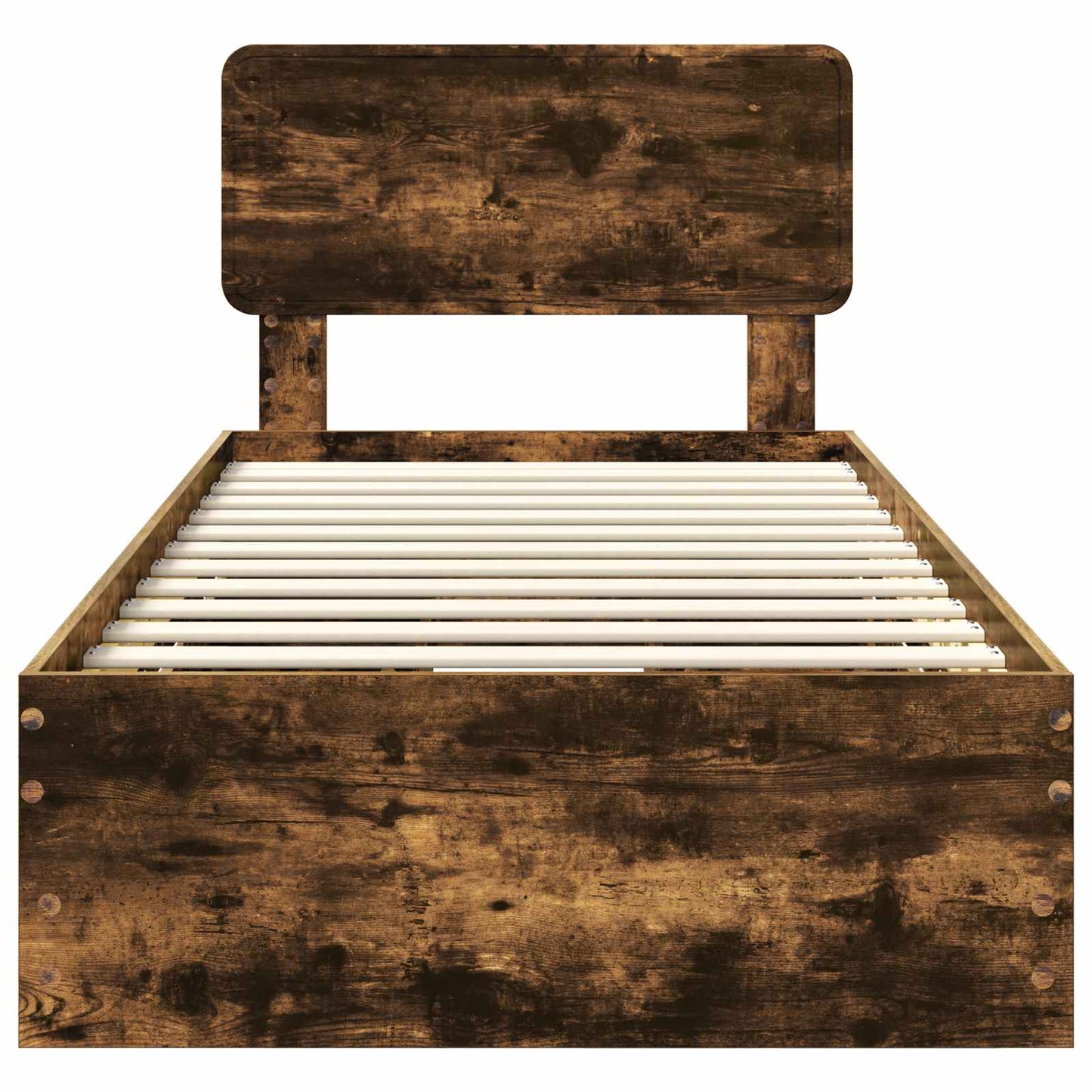 vidaXL Bettrahmen Geräucherte Eiche 90 x 200 cm Ingenieurs Holz
