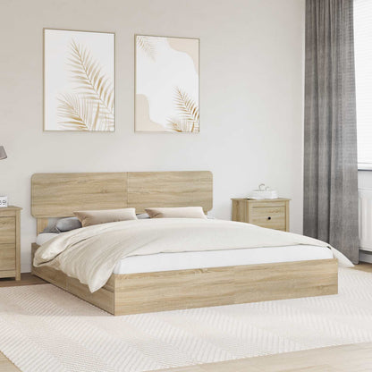 vidaXL Aufbewahrungsbett Sonoma-Eiche 180 x 200 cm Holzwerkstoff