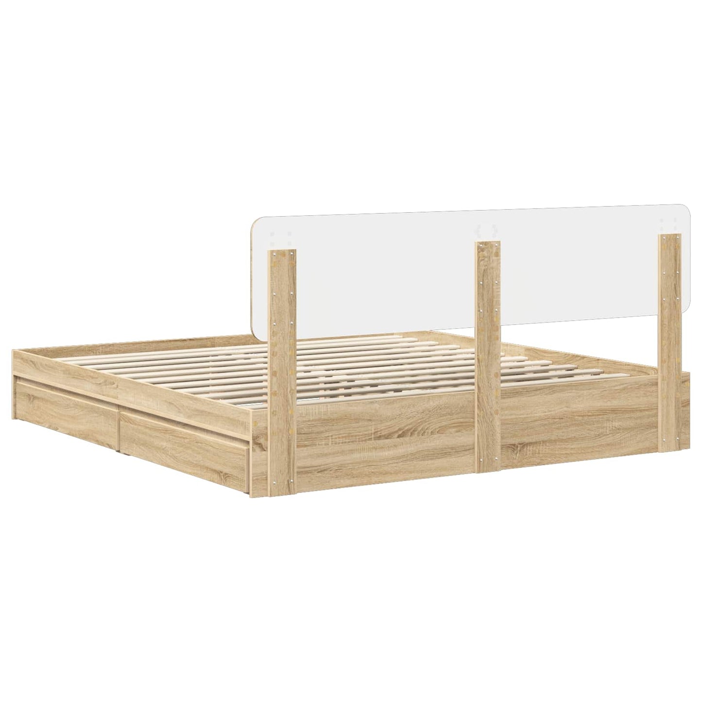 vidaXL Aufbewahrungsbett Sonoma-Eiche 180 x 200 cm Holzwerkstoff