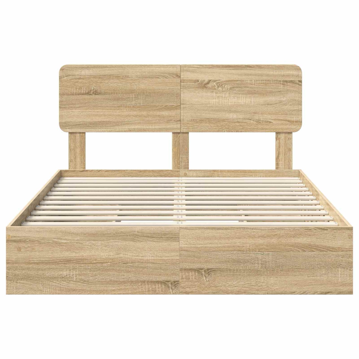 vidaXL Aufbewahrungsbett Sonoma-Eiche 160 x 200 cm Holzwerkstoff
