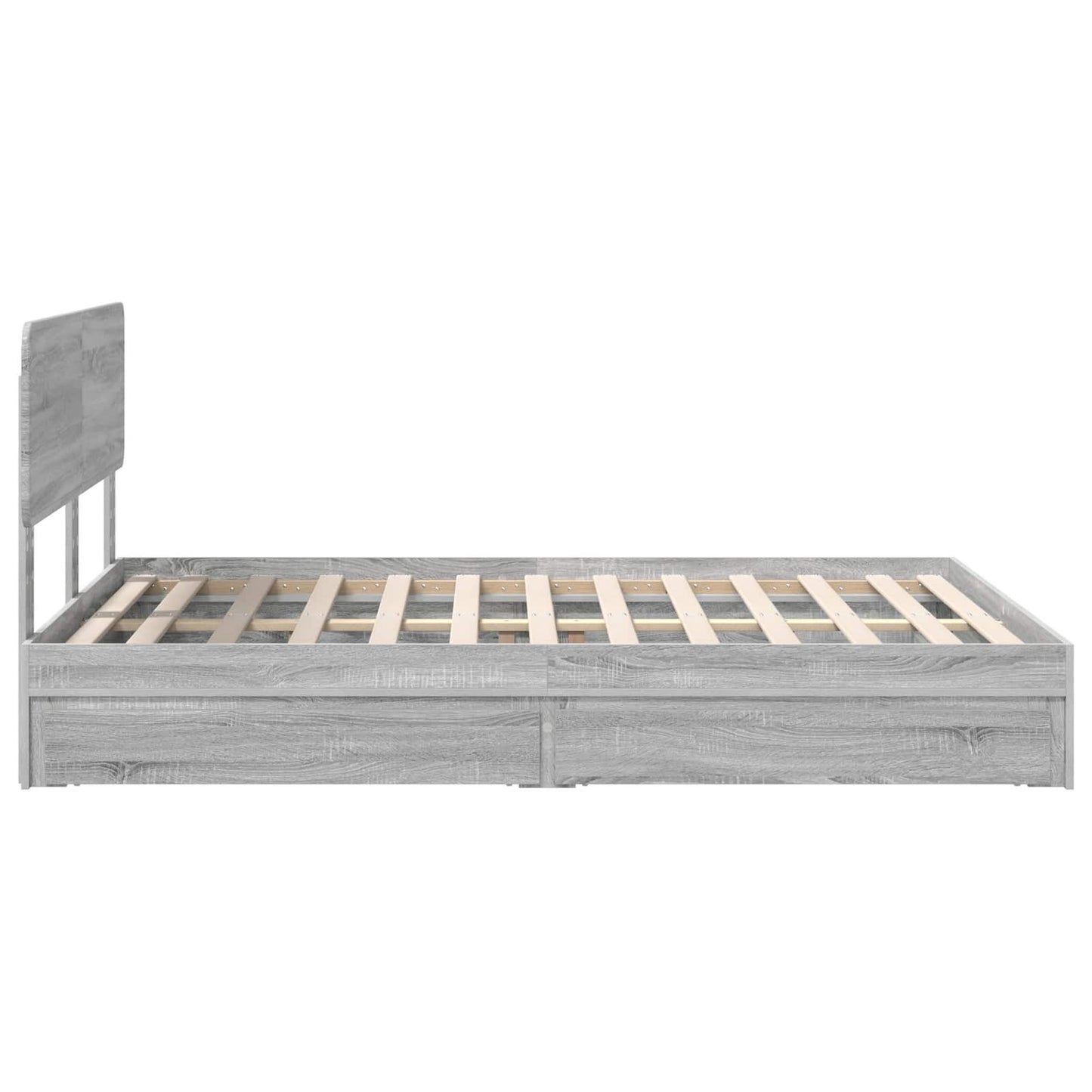 vidaXL Aufbewahrungsbett Graues Sonoma 160 x 200 cm Holzwerkstoff