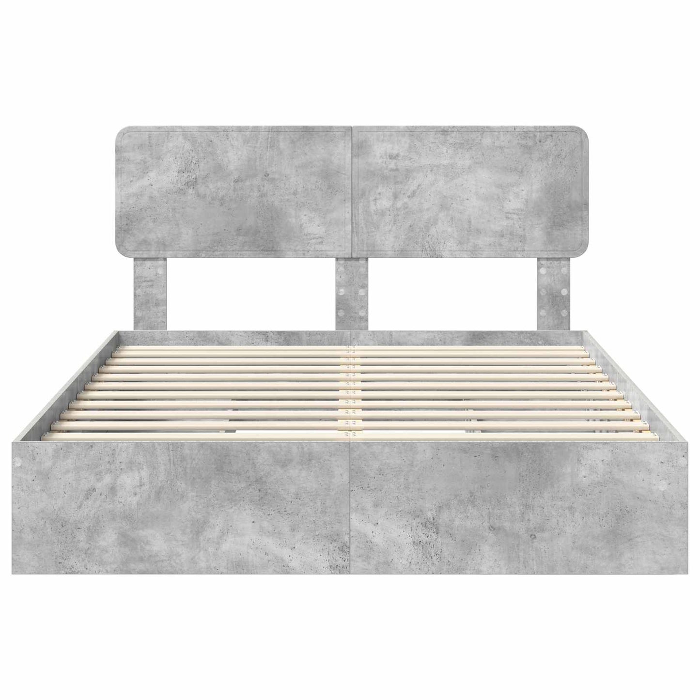 vidaXL Aufbewahrungsbett Beton Grau 150 x 200 cm Holzwerkstoff