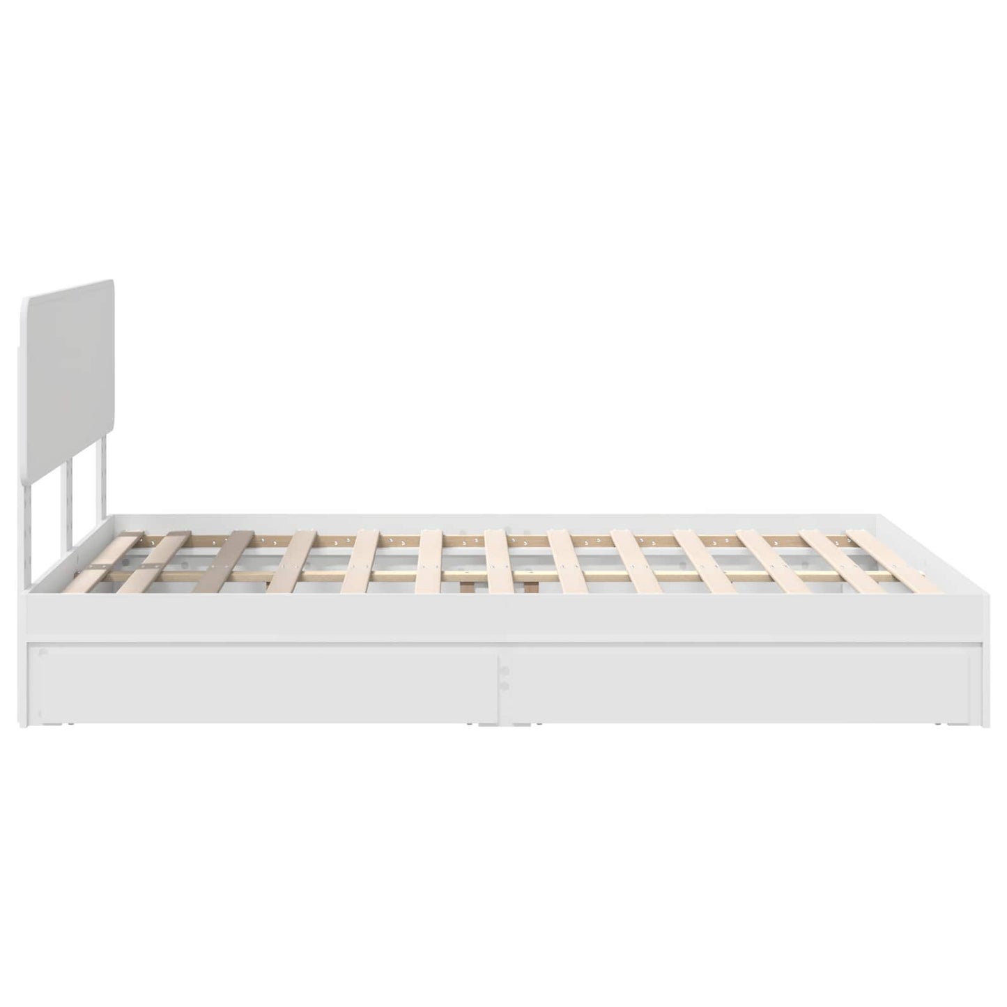 vidaXL Aufbewahrungsbett mit Kopfteil Weiß 140 x 200 cm Holzwerkstoff