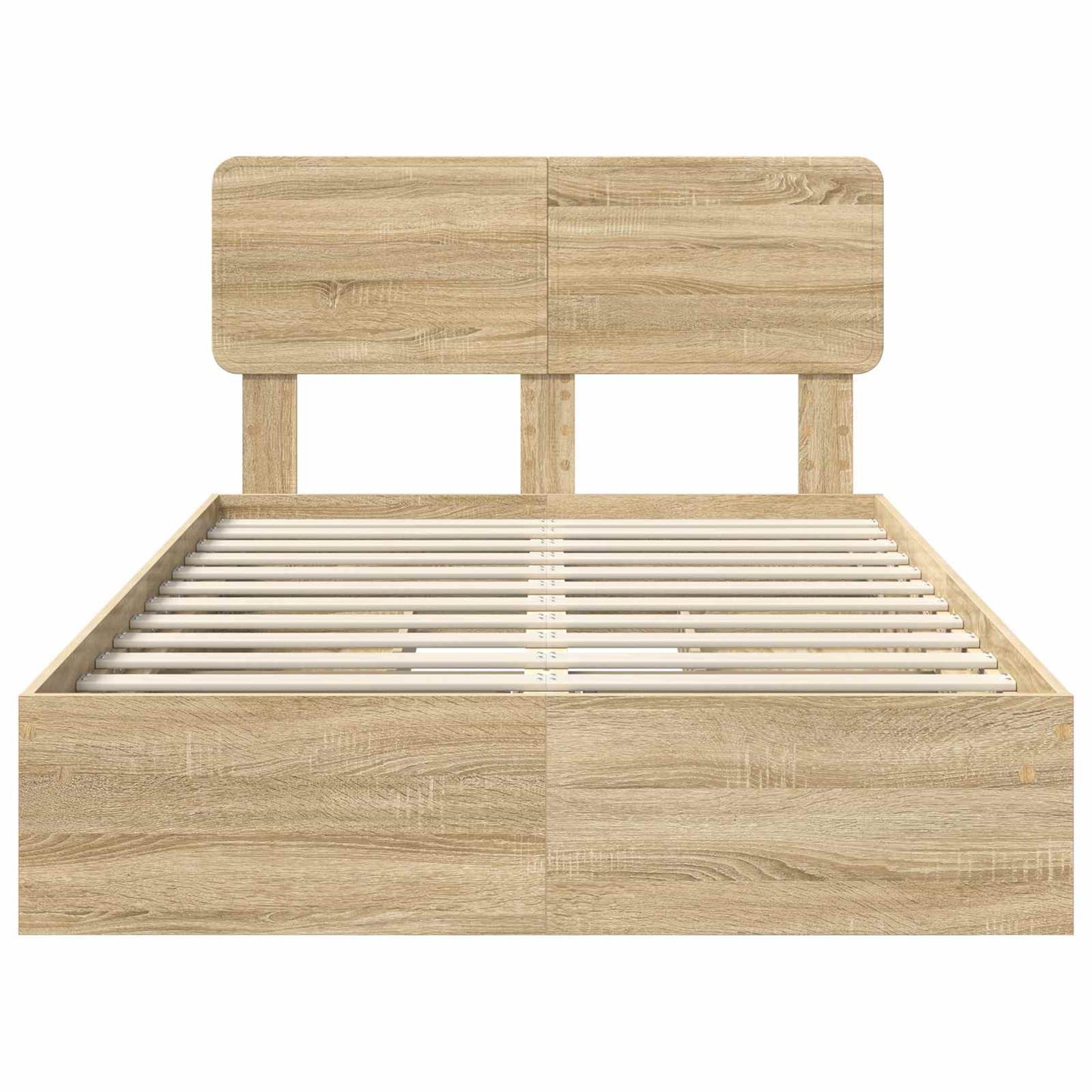 vidaXL Aufbewahrungsbett Sonoma-Eiche 120 x 190 cm Holzwerkstoff