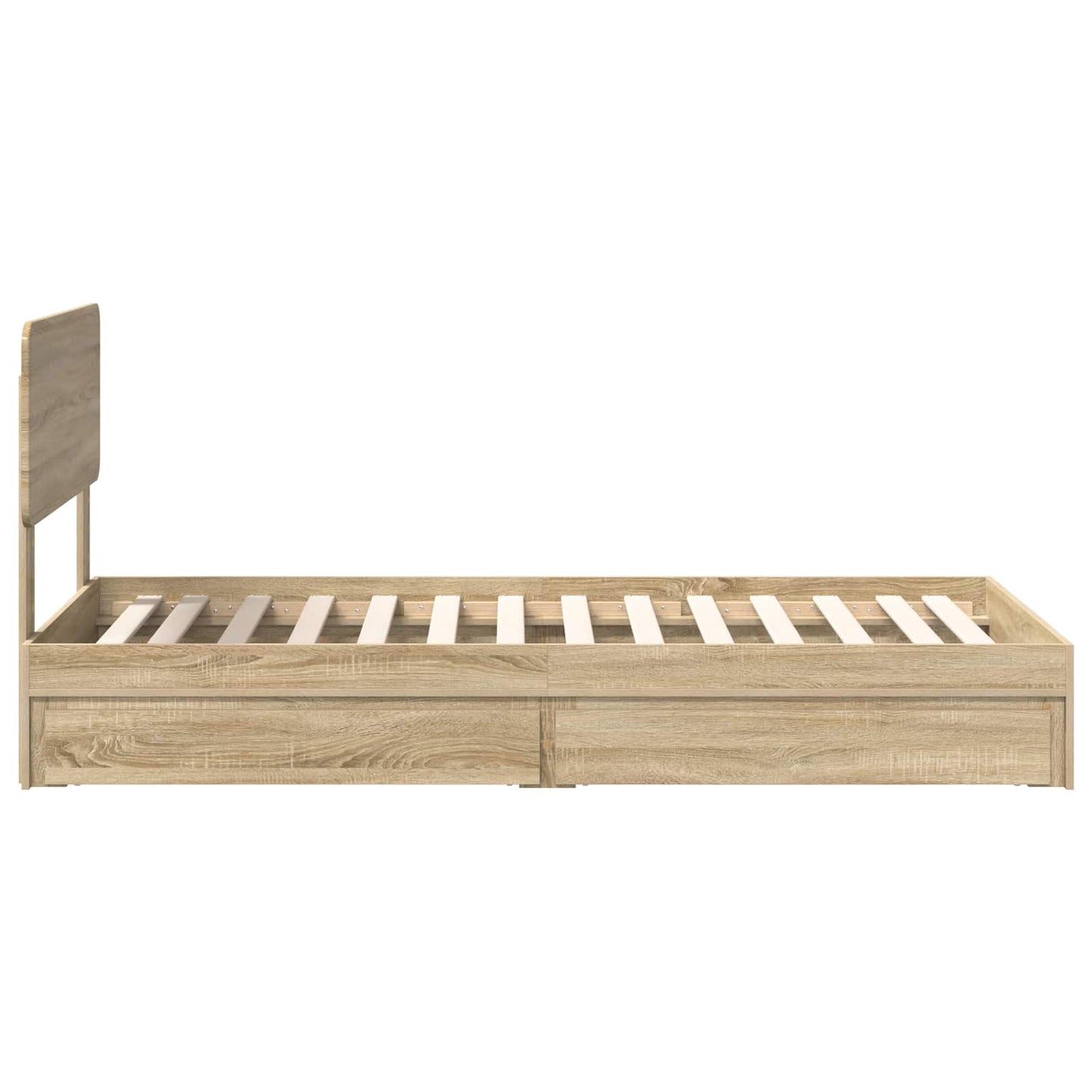 vidaXL Aufbewahrungsbett Sonoma-Eiche 90 x 190 cm Holzwerkstoff