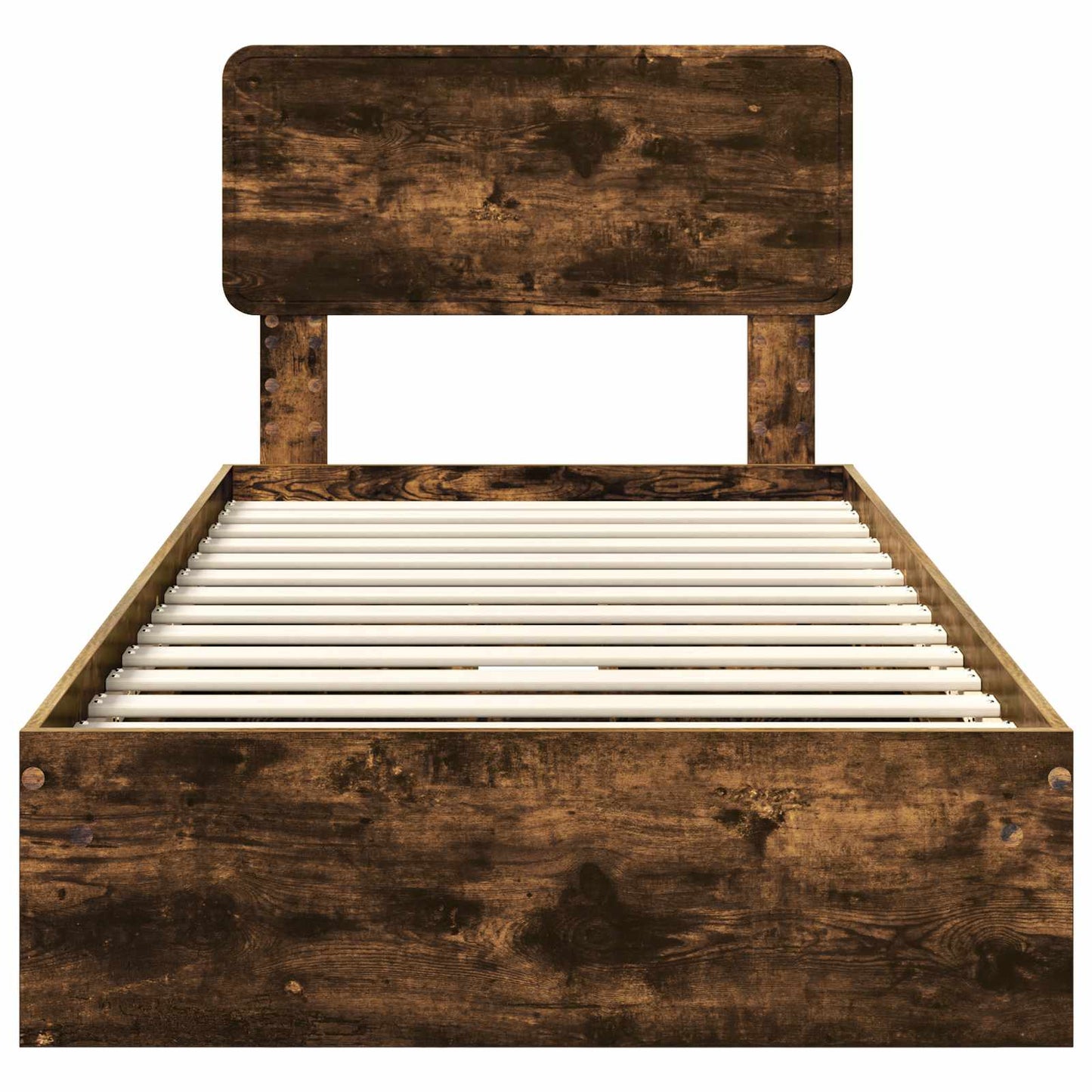 vidaXL Aufbewahrungsbett Geräucherte Eiche 90 x 190 cm Holzwerkstoff