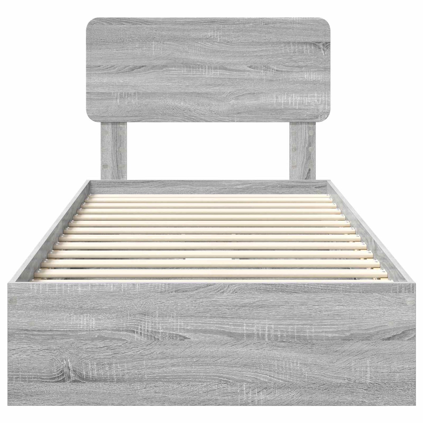 vidaXL Aufbewahrungsbett Graues Sonoma 90 x 190 cm Holzwerkstoff
