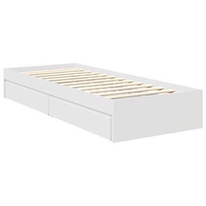 vidaXL Aufbewahrungsbett mit Kopfteil Weiß 75 x 190 cm Holzwerkstoff