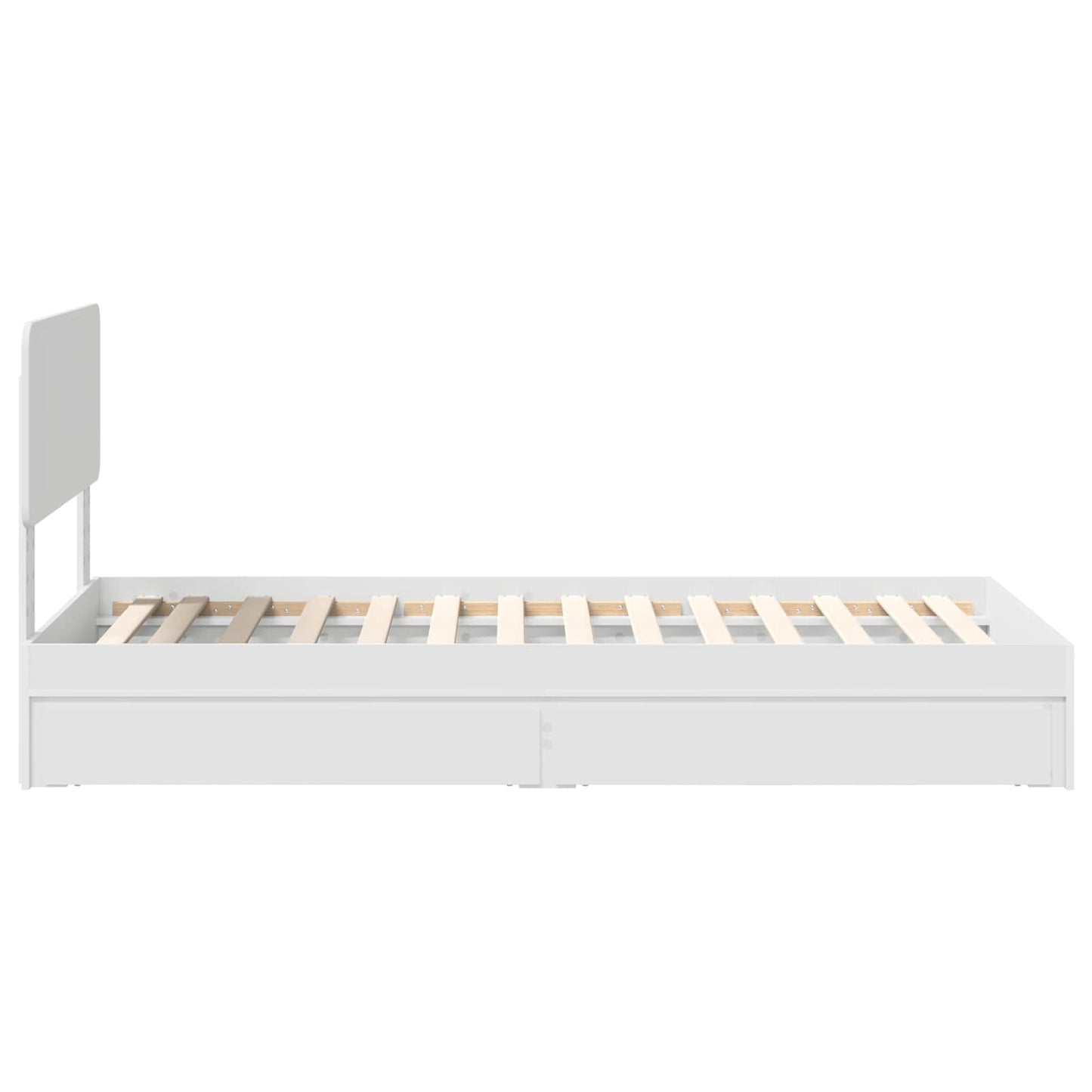 vidaXL Aufbewahrungsbett mit Kopfteil Weiß 75 x 190 cm Holzwerkstoff