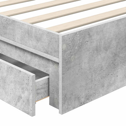 vidaXL Aufbewahrungsbett Beton Grau 70 x 190 cm Holzwerkstoff