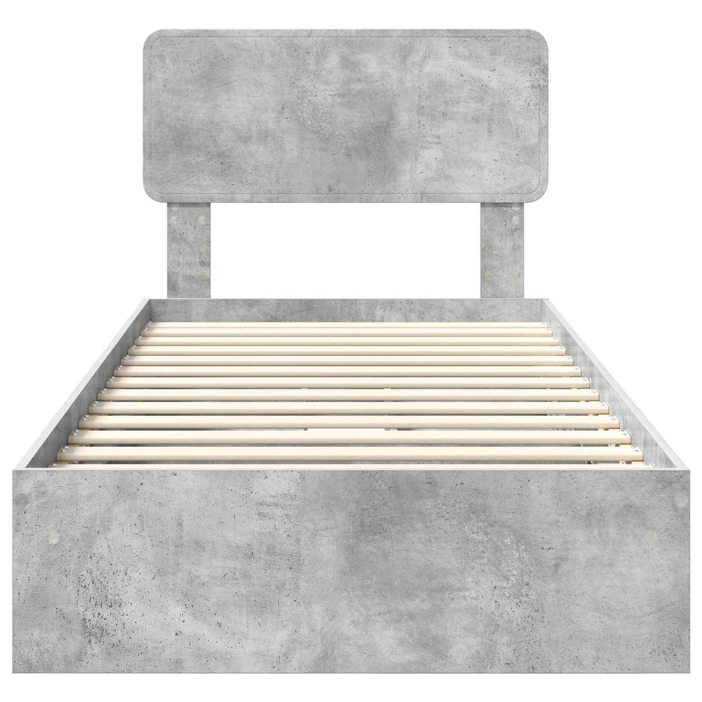 vidaXL Aufbewahrungsbett Beton Grau 70 x 190 cm Holzwerkstoff