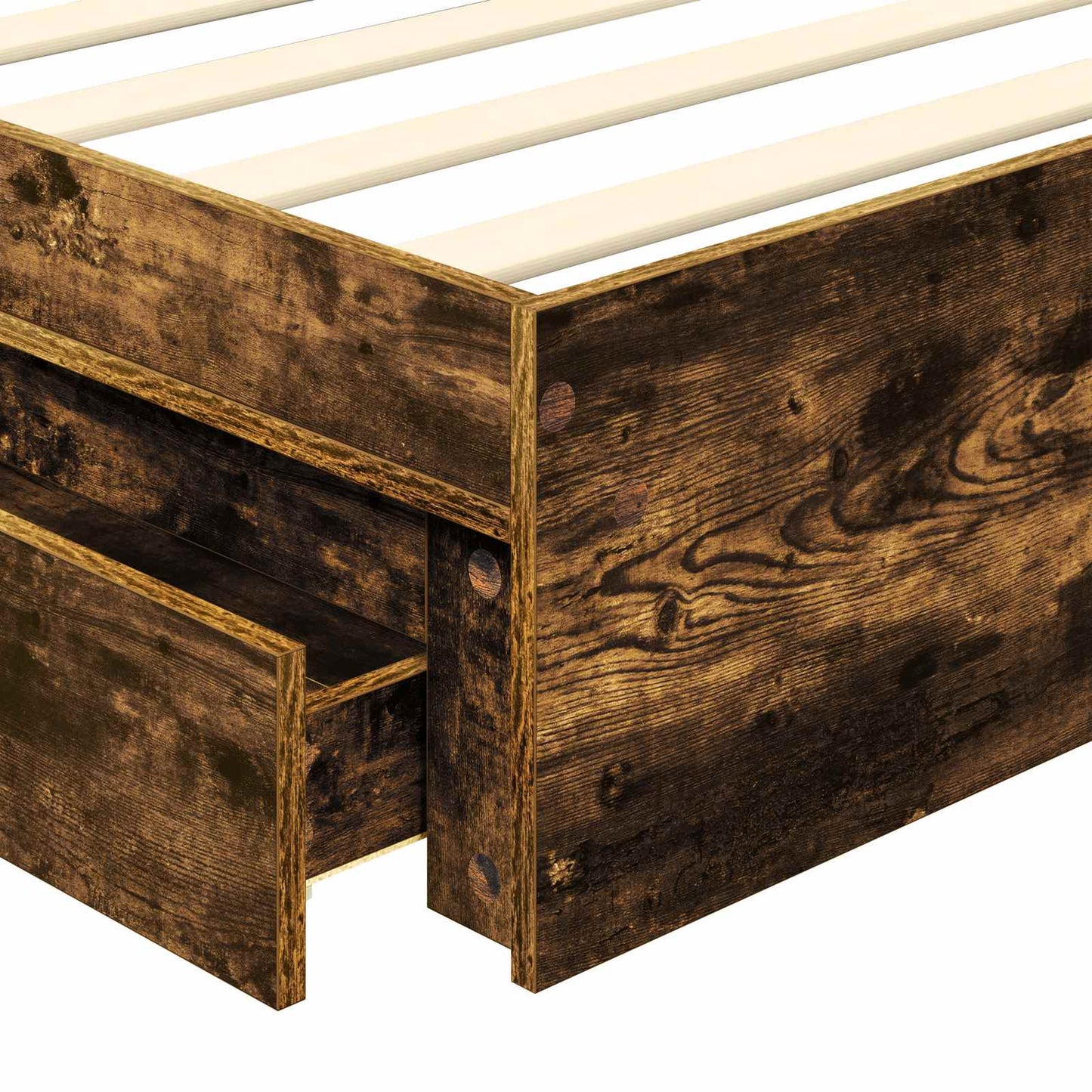 vidaXL Aufbewahrungsbett Geräucherte Eiche 75 x 190 cm Holzwerkstoff