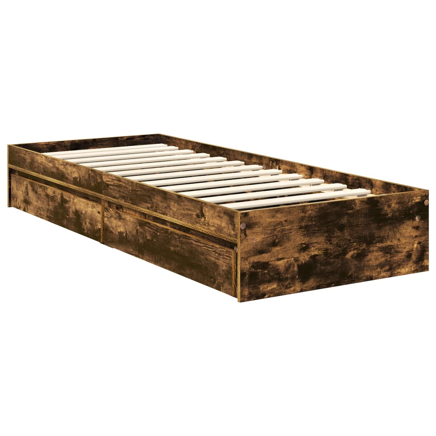 vidaXL Aufbewahrungsbett Geräucherte Eiche 75 x 190 cm Holzwerkstoff