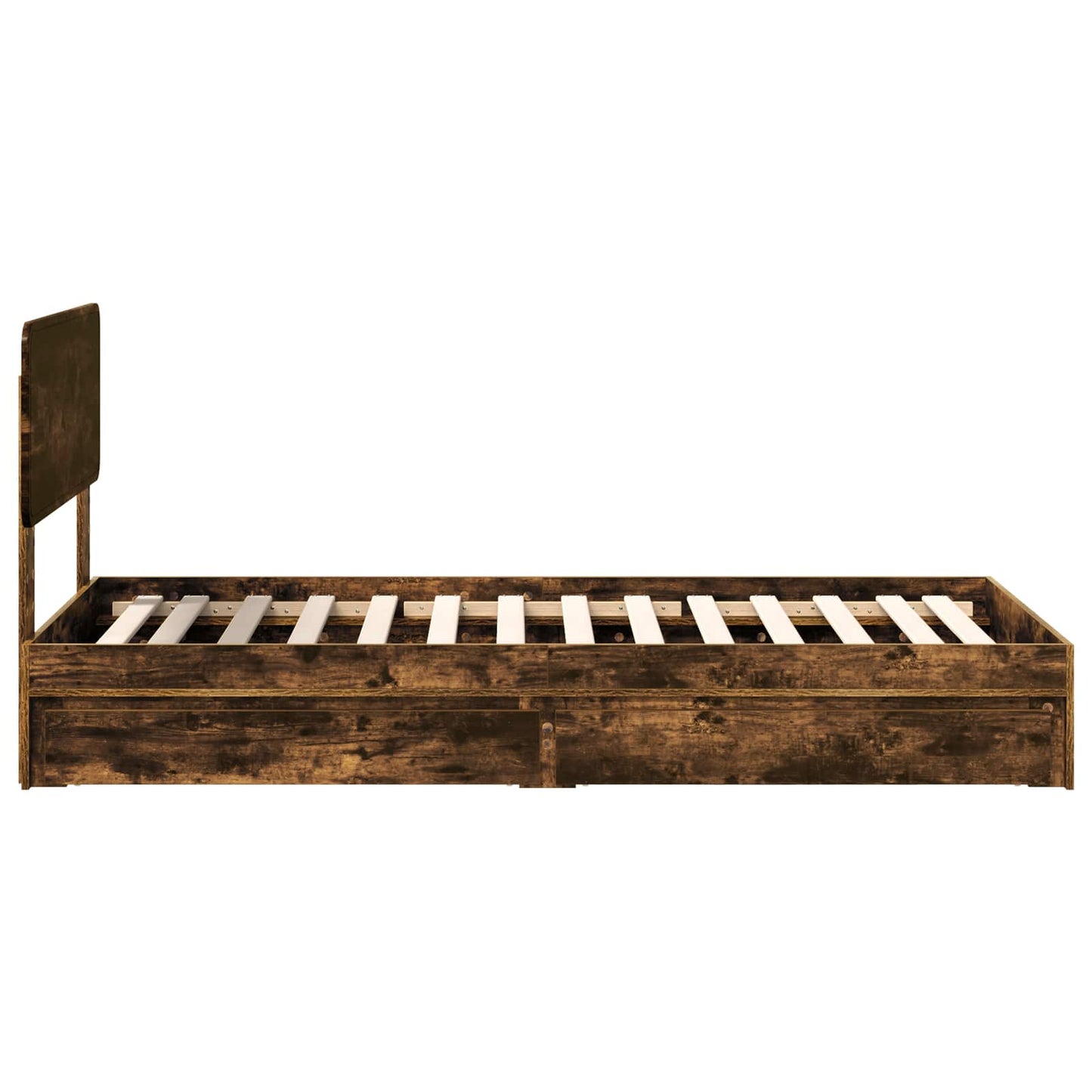 vidaXL Aufbewahrungsbett Geräucherte Eiche 75 x 190 cm Holzwerkstoff