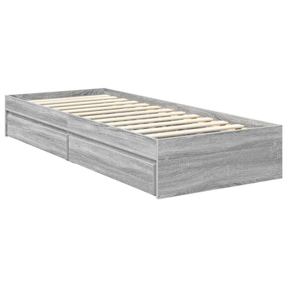 vidaXL Aufbewahrungsbett Graues Sonoma 75 x 190 cm Holzwerkstoff