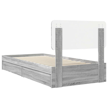 vidaXL Aufbewahrungsbett Graues Sonoma 75 x 190 cm Holzwerkstoff