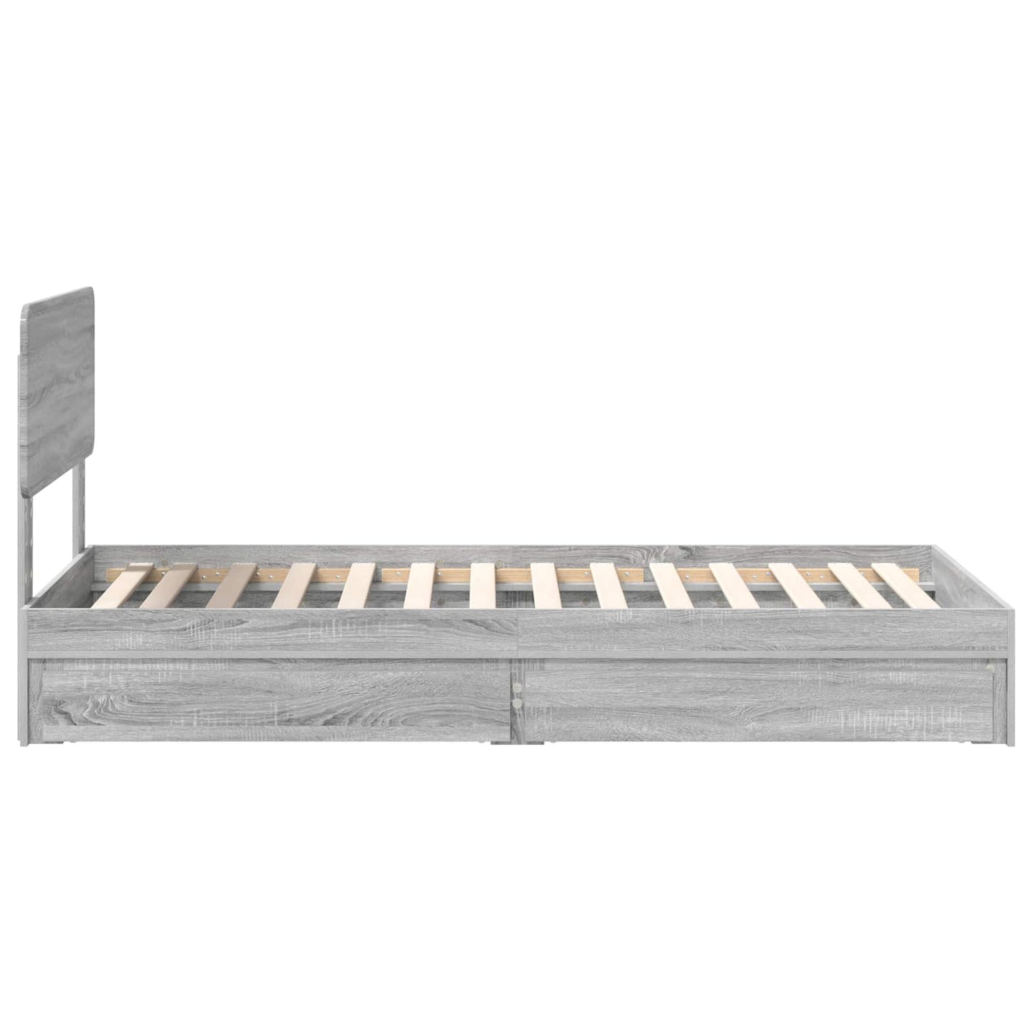 vidaXL Aufbewahrungsbett Graues Sonoma 75 x 190 cm Holzwerkstoff