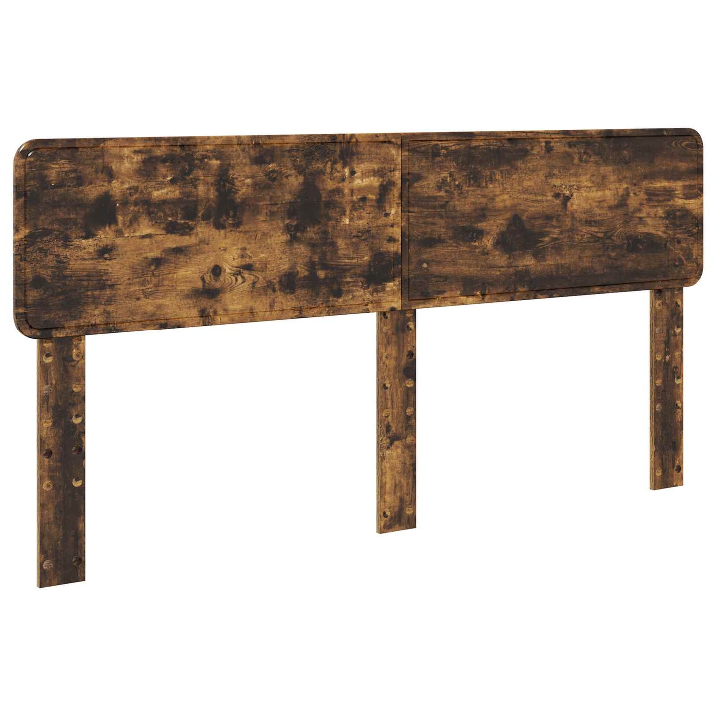 vidaXL Cadre de lit Chêne fumé 200 x 200 cm Bois d'ingénierie