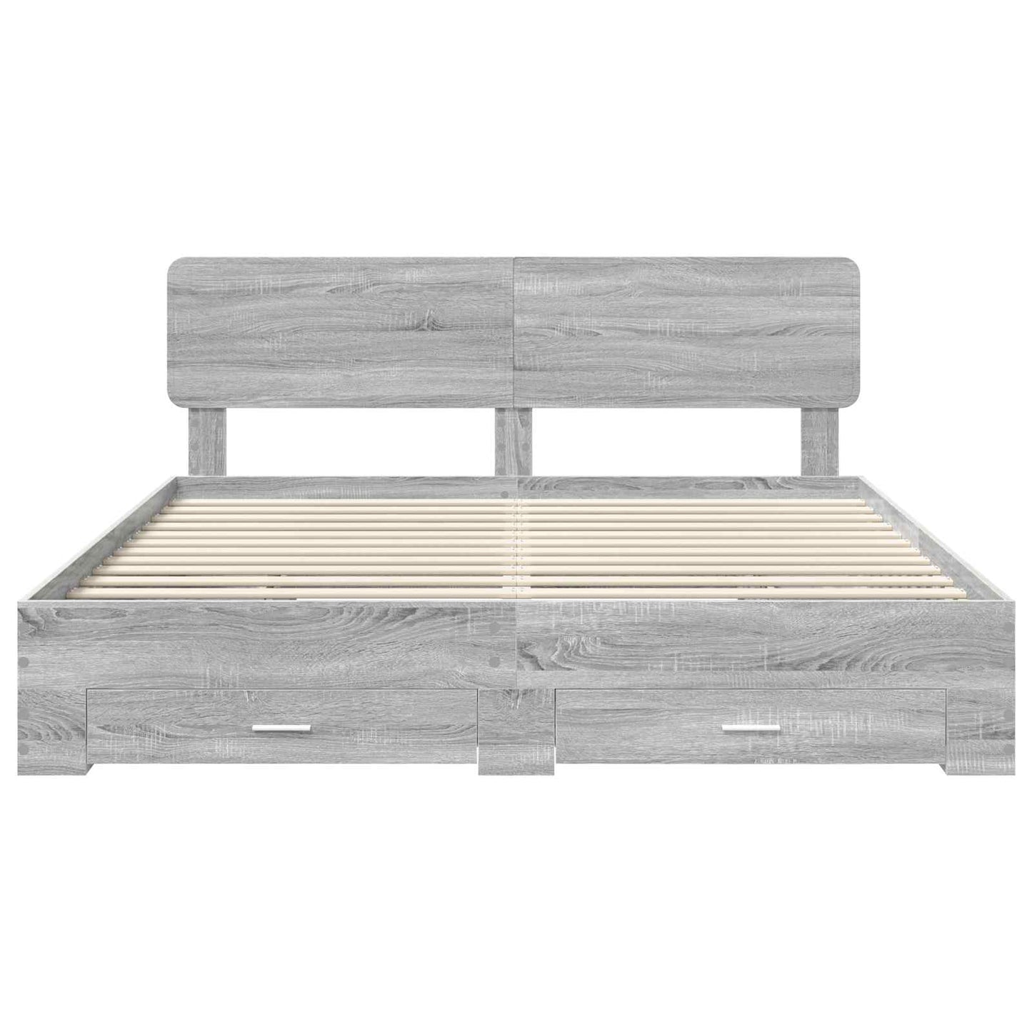 vidaXL Bettrahmen Graues Sonoma 200 x 200 cm Holzwerkstoff