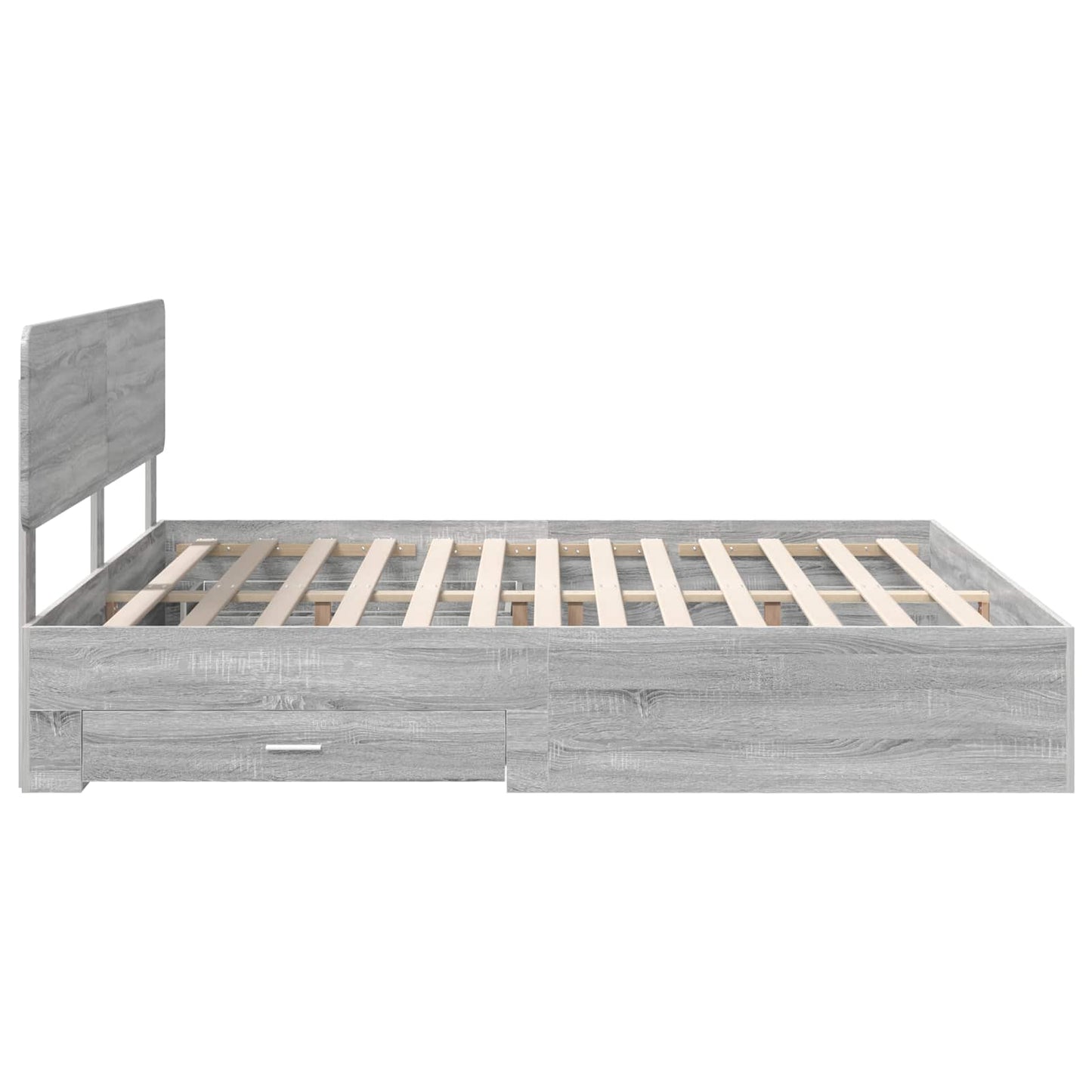 vidaXL Bettrahmen Graues Sonoma 200 x 200 cm Holzwerkstoff