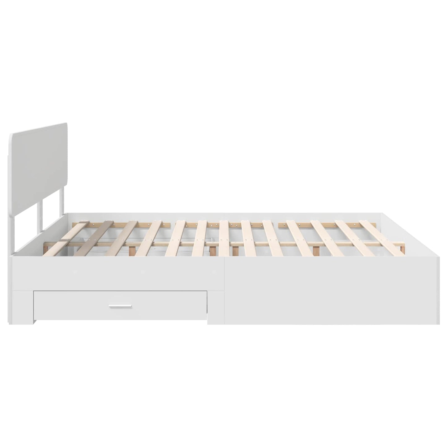 vidaXL Cadre de lit avec tête de lit Blanc 180 x 200 cm Bois d'ingénierie