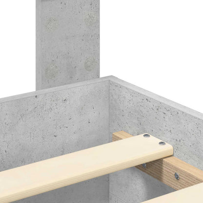 vidaXL Bettrahmen mit Kopfteil Beton Grau 160 x 200 cm Holzwerkstoff