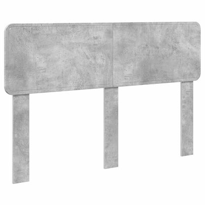 vidaXL Bettrahmen mit Kopfteil Beton Grau 140 x 200 cm Holzwerkstoff