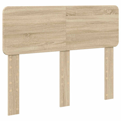 vidaXL Bettrahmen mit Kopfteil Sonoma-Eiche 135 x 190 cm Holzwerkstoff