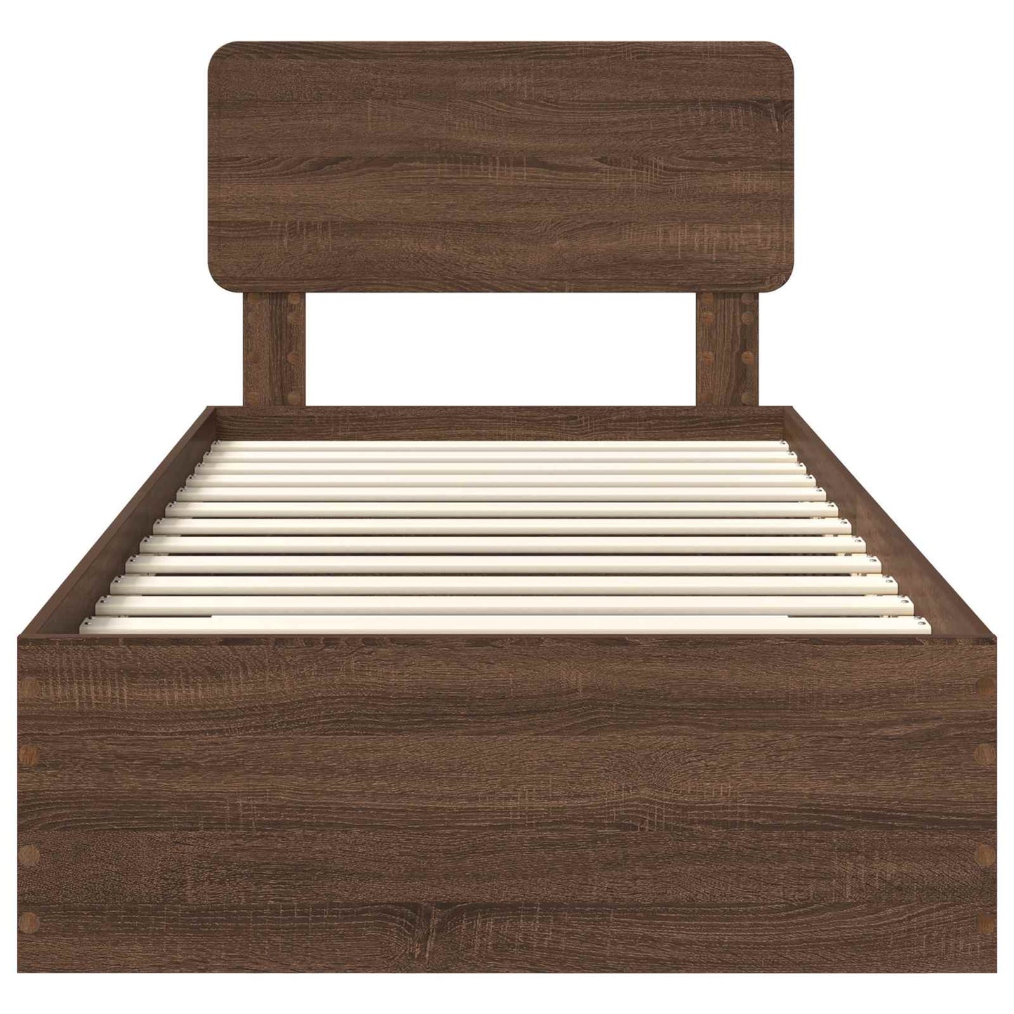 vidaXL Bettrahmen Braun Eichen-Optik 100 x 200 cm Holzwerkstoff