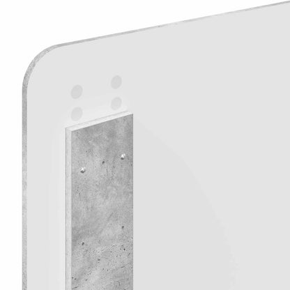 Bettrahmen mit Kopfteil Beton Grau 90 x 200 cm Holzwerkstoff