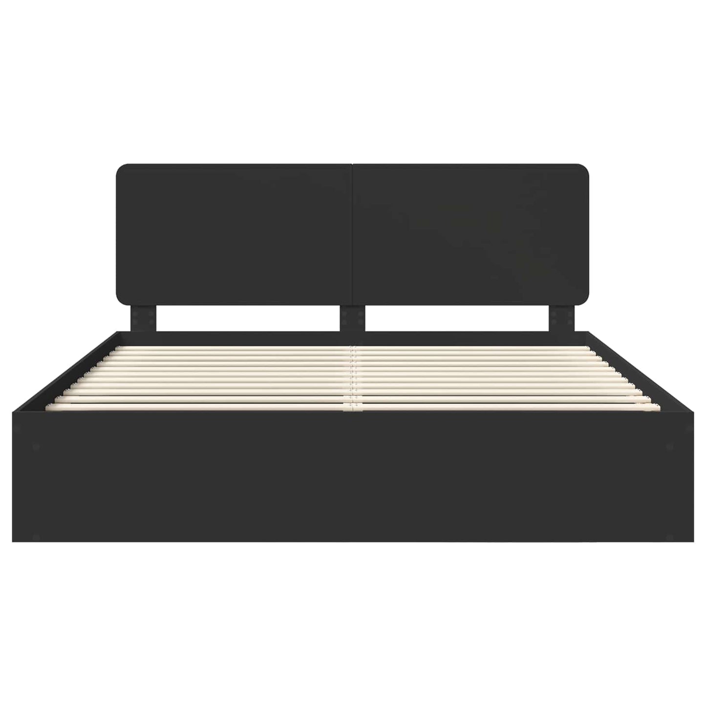 vidaXL Bettrahmen Schwarz 200 x 200 cm Massives Kiefernholz