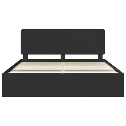 vidaXL Bettrahmen Schwarz 200 x 200 cm Massives Kiefernholz